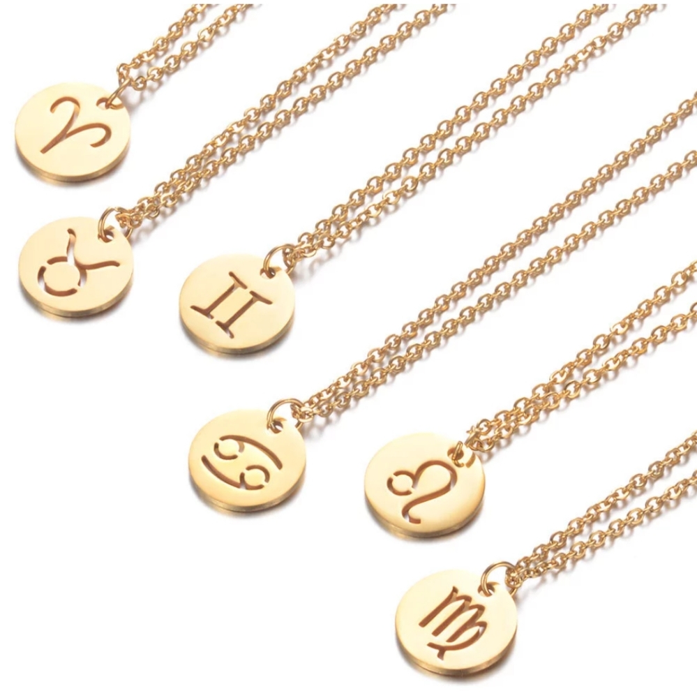 Aries Zodiac Gold Necklace